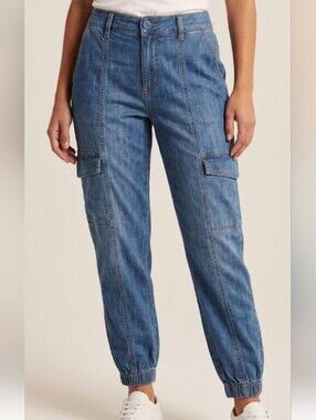 Sanctuary Modern Supply Women's‎ Pants Sz 29 Blue Denim Cargo NWT